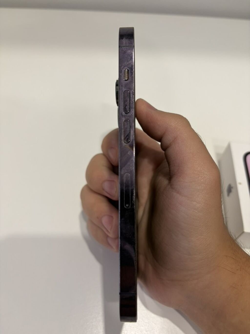 IPhone 14 Pro, Б/у, 256 ГБ, Deep Purple, Коробка, 70 %: фото 3