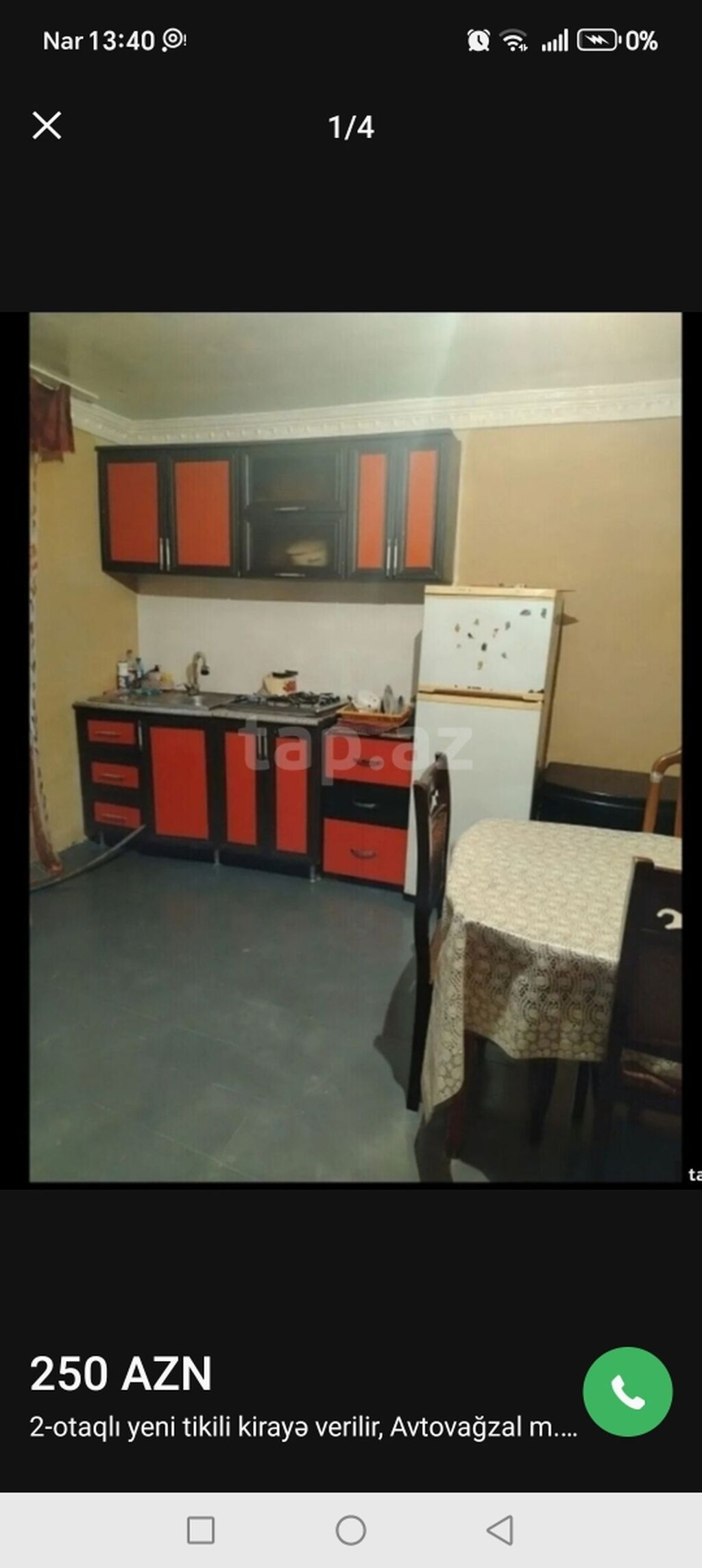 Kiraye 250 azn 2 otaqli SONA QEDER OXU UZUN MUDDETLI QALACAQ INSANLAR