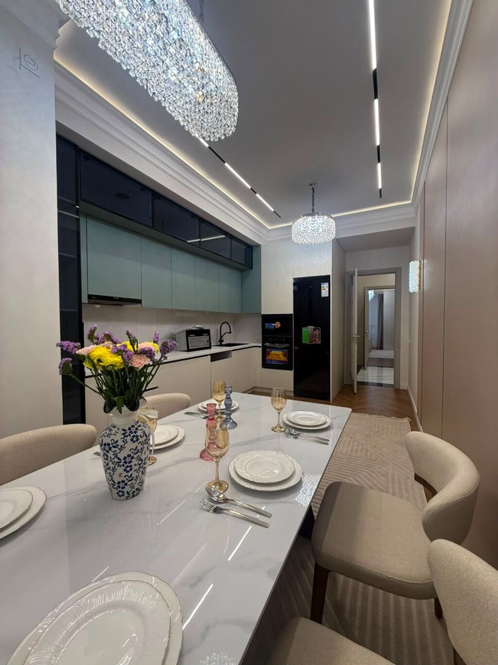 2 комнаты, 80 м², Асанбай мкр Элитка, 11 этаж, Евроремонт: фото 8