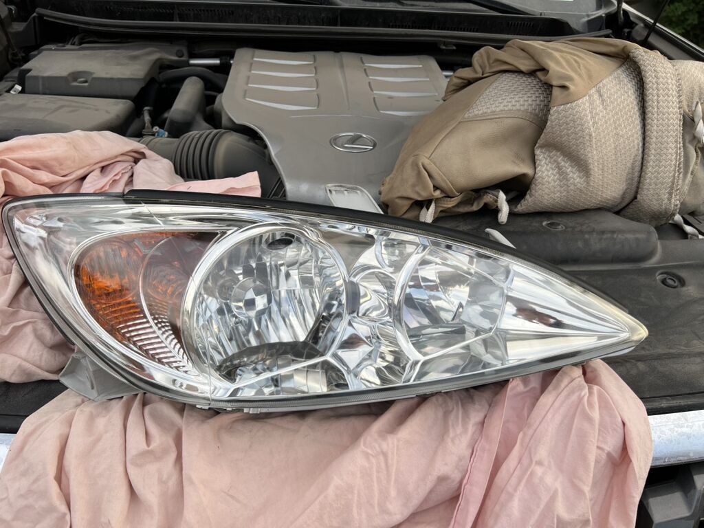 Передняя правая фара Toyota 2003 г., Б/у, Оригинал, Япония: фото 7