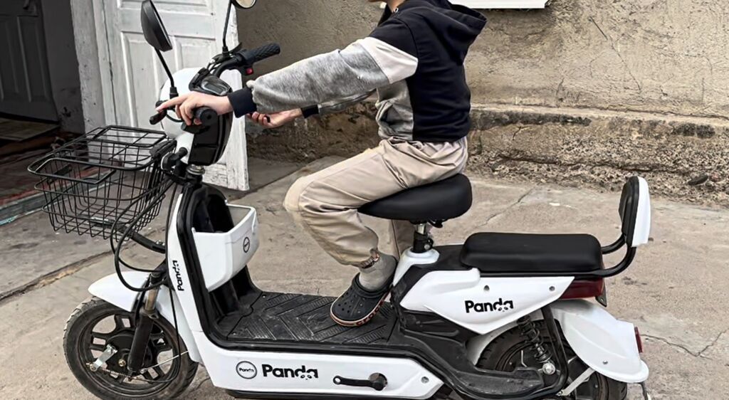 Электроскутер Panda (белый) - Компактный городской электроскутер с: фото 4