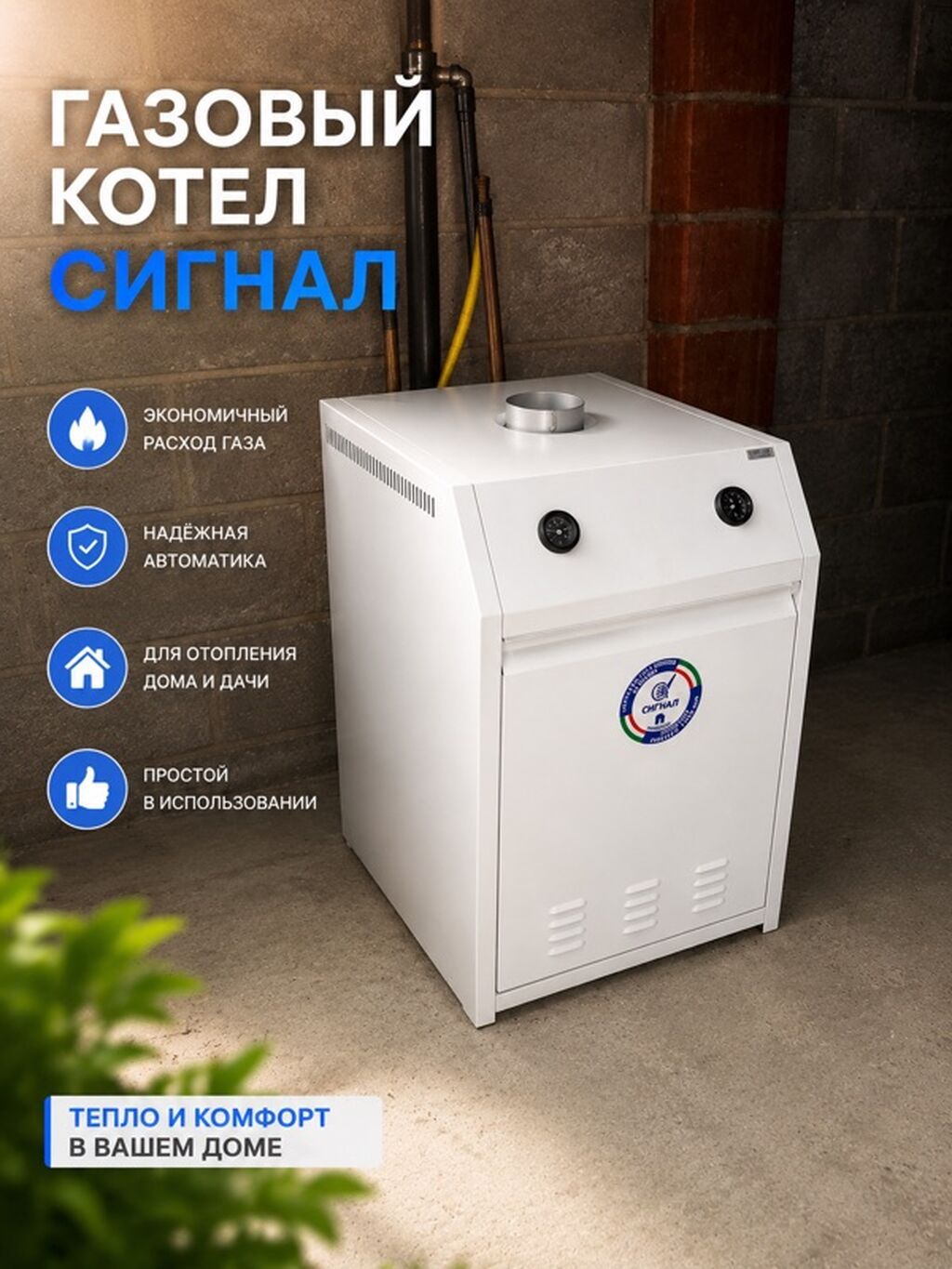 Газовый котёл Б/у, Бренд: Сигнал, Для дома, Тип управления: Автоматический: фото 2