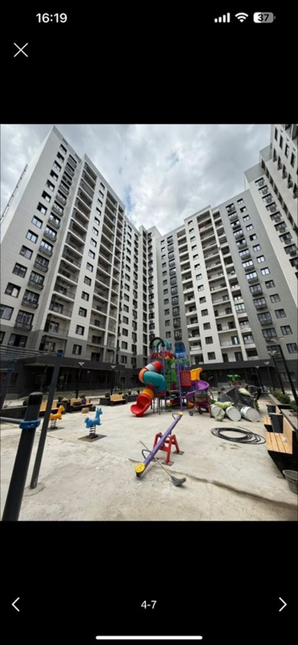 1 комната, 43 м², Асанбай мкр Элитка, 6 этаж, ПСО (под самоотделку): фото 1