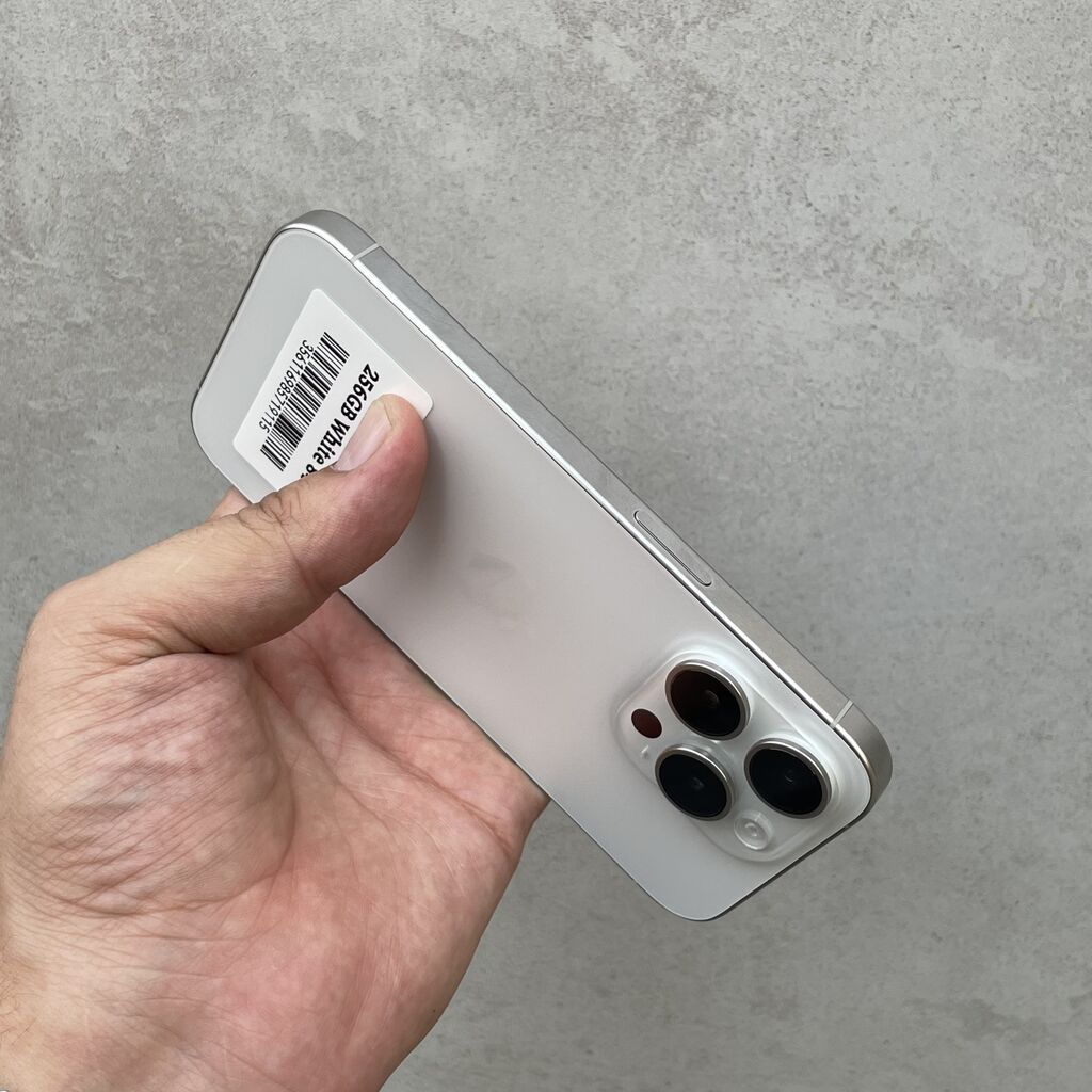 IPhone 15 Pro, Б/у, 256 ГБ, White Titanium, 83 %: фото 3