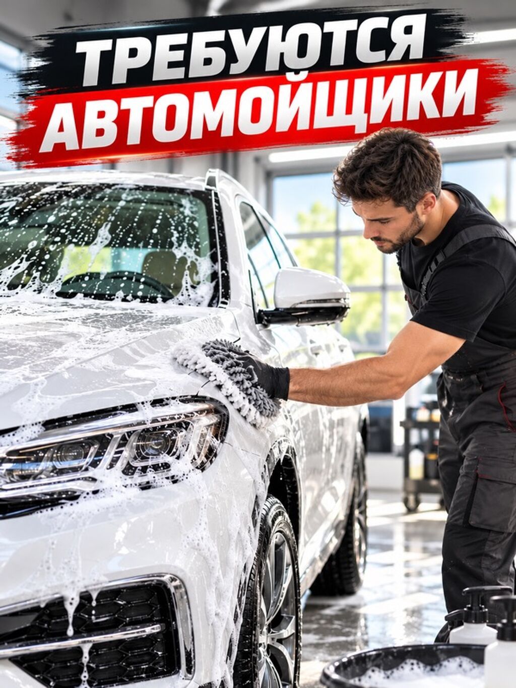 Требуются автомойщики на ручную мойку автомобилей