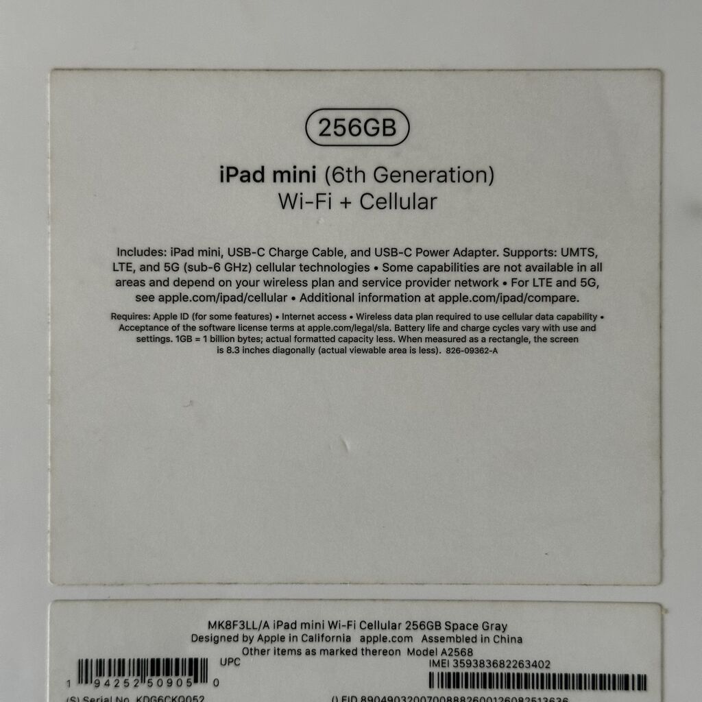IPad mini 6 / 256GB Wi-Fi + Сим карта 4G iPad в отличном состоянии: фото 7