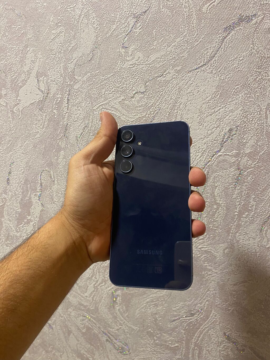 Samsung Galaxy A55 5G, 256 GB, rəng - Mavi, Barmaq izi