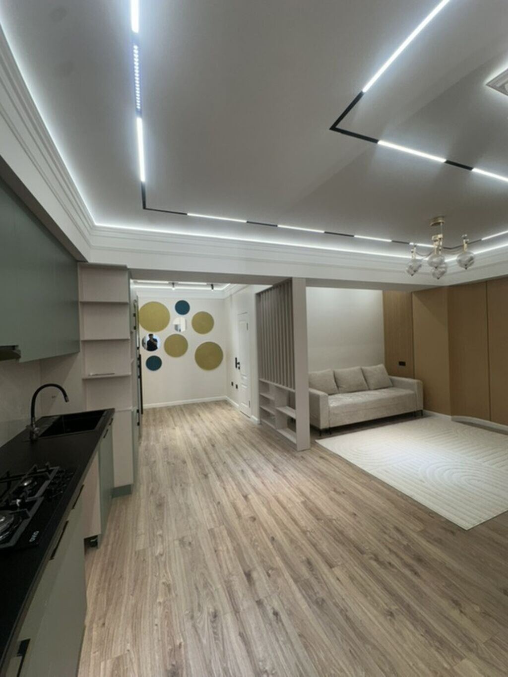 2 комнаты, 66 м², Таш-Рабат ТРЦ Элитка, 13 этаж, Дизайнерский ремонт: фото 3