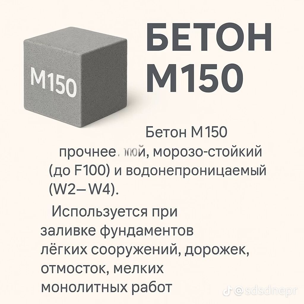 Строительный бетон, M-100, Для фундамента — фото 3