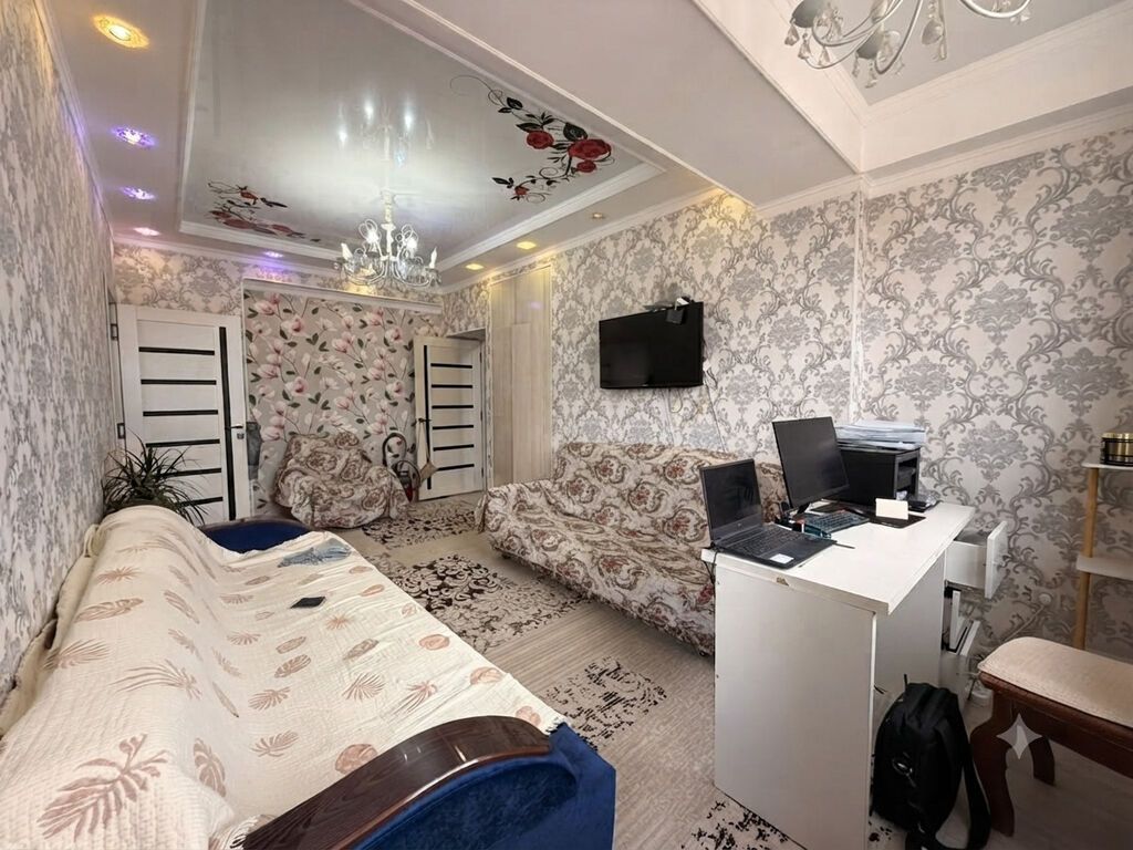 2 комнаты, 54 м², Асанбай мкр Элитка, 8 этаж, Свежий ремонт: фото 3