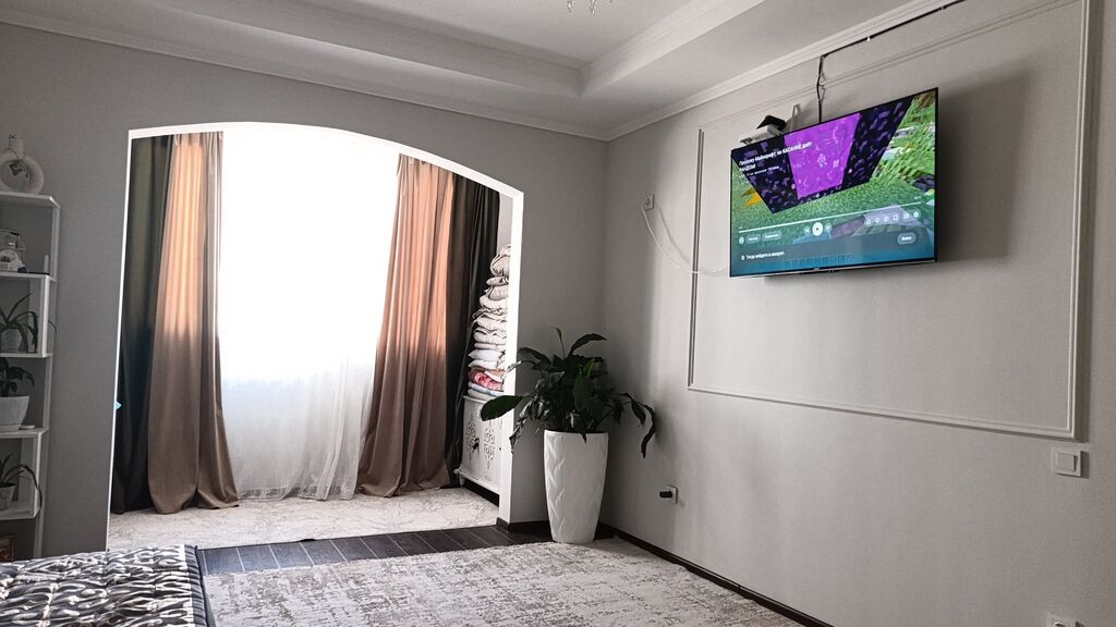 2 комнаты, 57 м², Кок-Жар мкр 107 серия, 3 этаж, Свежий ремонт: фото 2