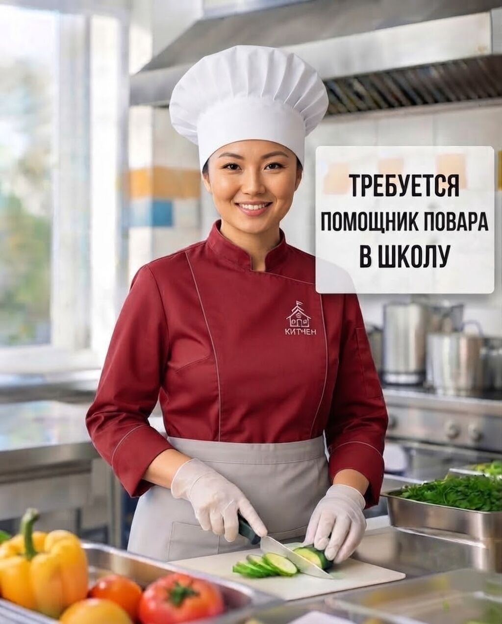 Помощник повара в школу (женщина до 50 лет)
