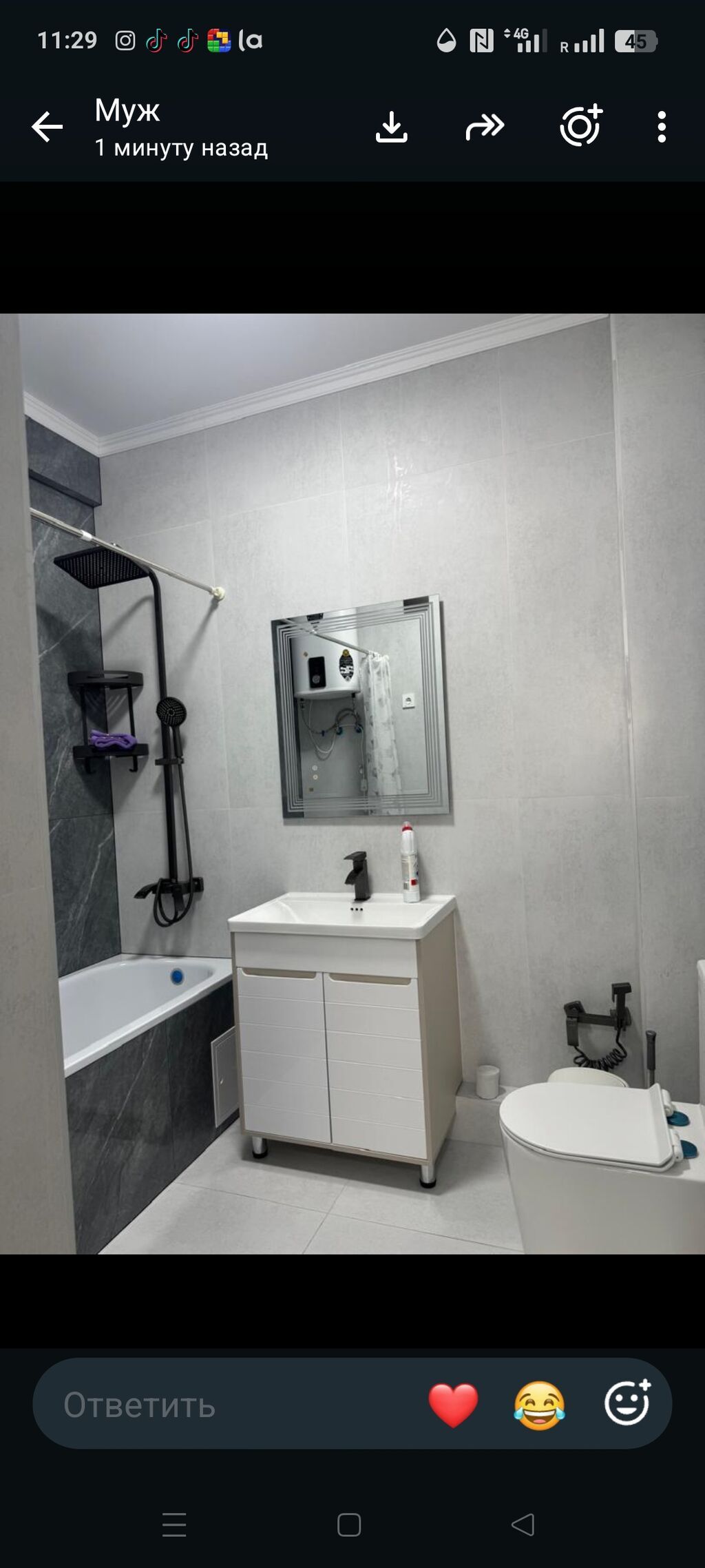 1 комната, 49 м², Аламединский рынок / базар Элитка, 10 этаж, Дизайнерский ремонт: фото 2