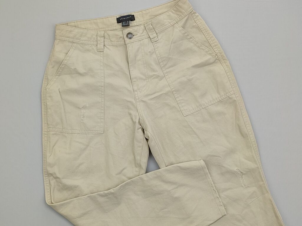 Spodnie: Spodnie M (EU 38), stan - Idealny, wzór - Jednolity kolor, kolor - Beżowy — 1