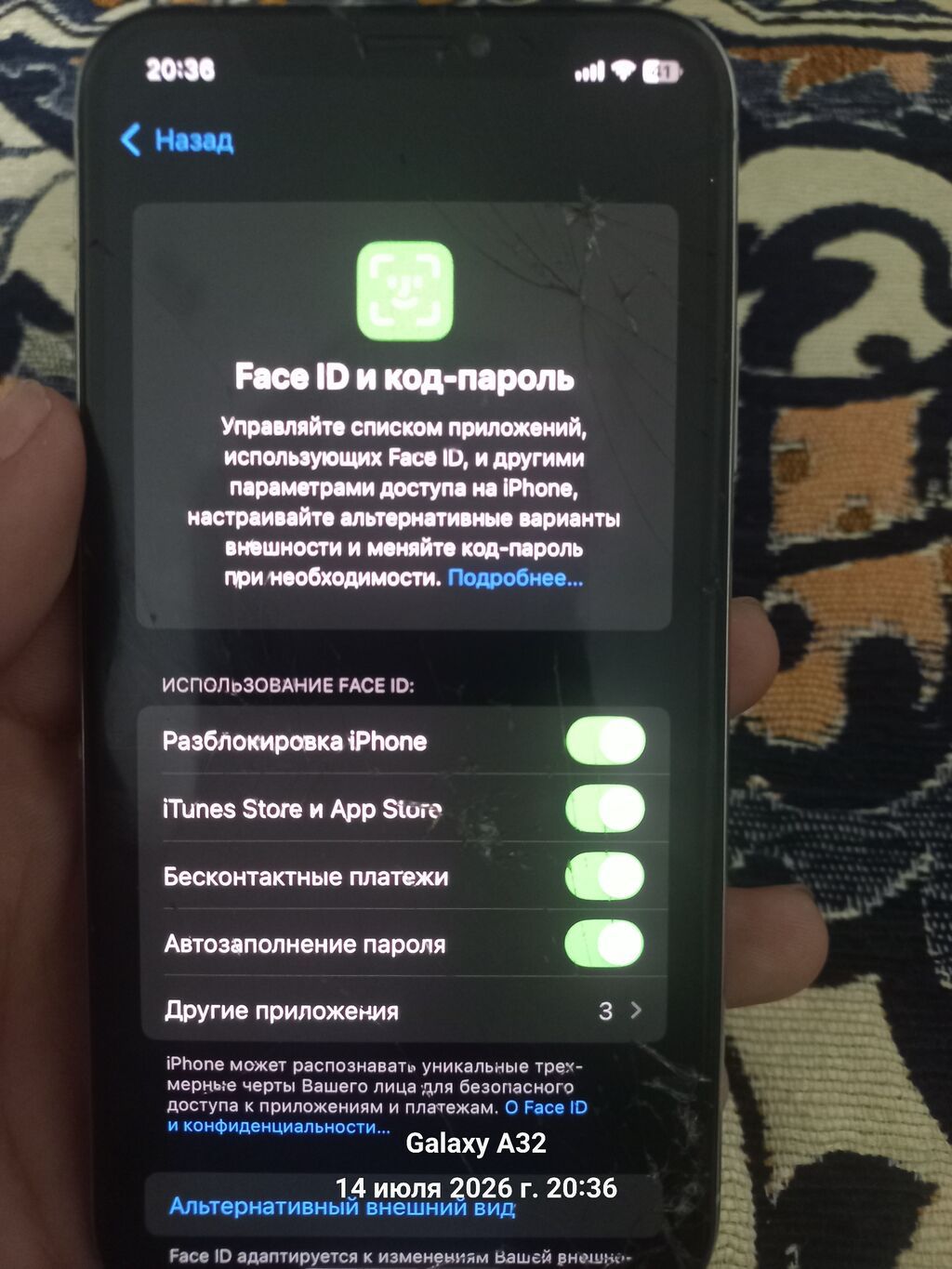 IPhone (серия XS), серебристый/белый корпус, стеклянная задняя панель: фото 8
