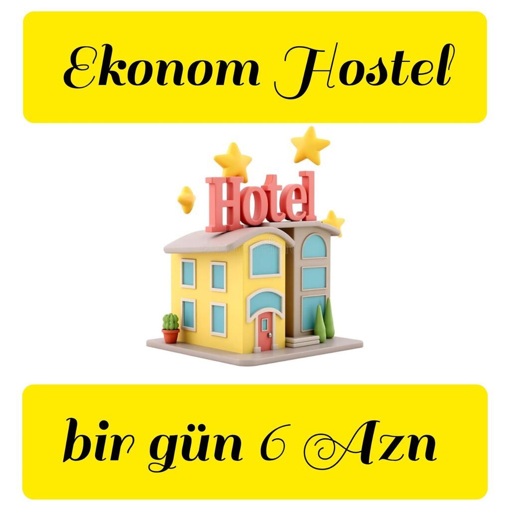 EM Hostel Baku 6 nəferlik ekonom otaqda bir yataq cəmi 6 Azn. Tek