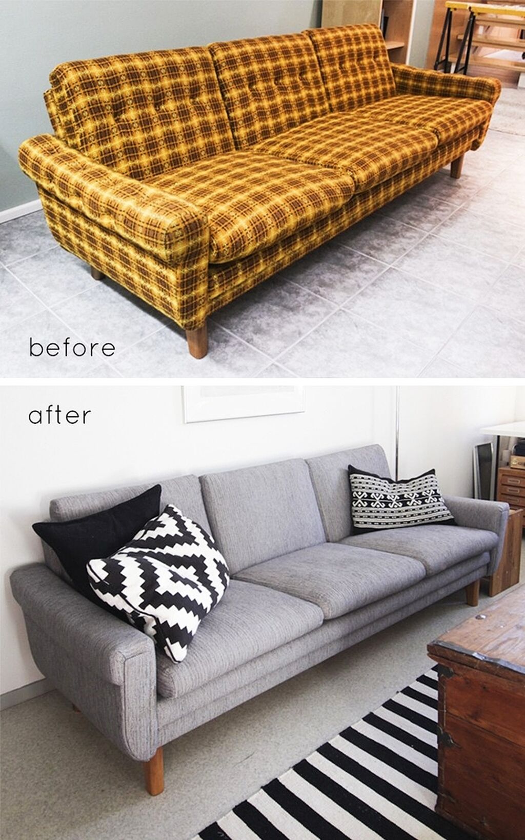 Как обновить диван в домашних условиях