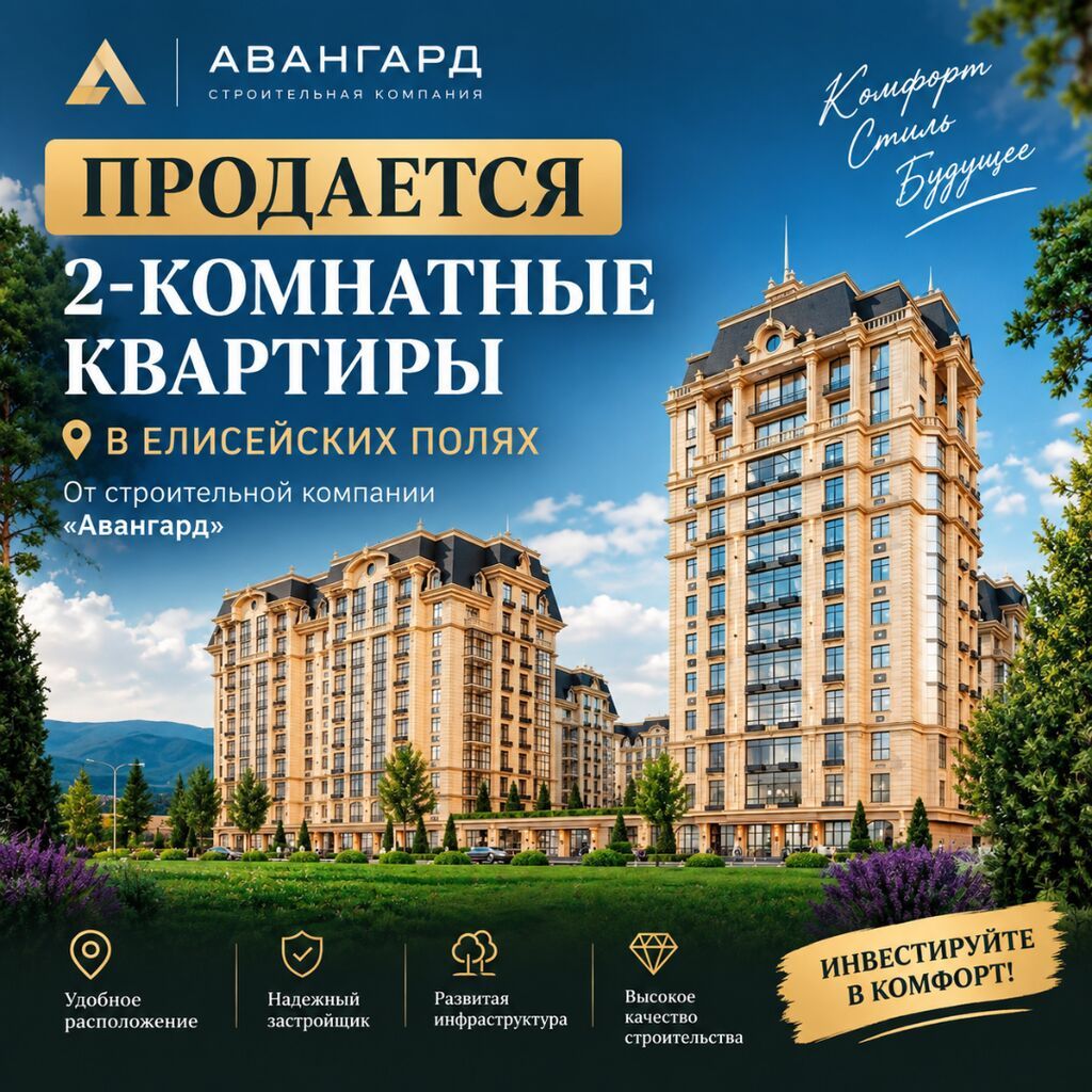 2 комнаты, 75 м², Элитка, 8 этаж, ПСО (под самоотделку)