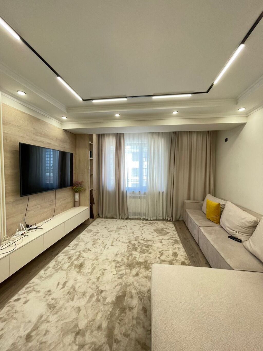 3 комнаты, 90 м², Кок-Жар мкр Элитка, 11 этаж, Дизайнерский ремонт: фото 3