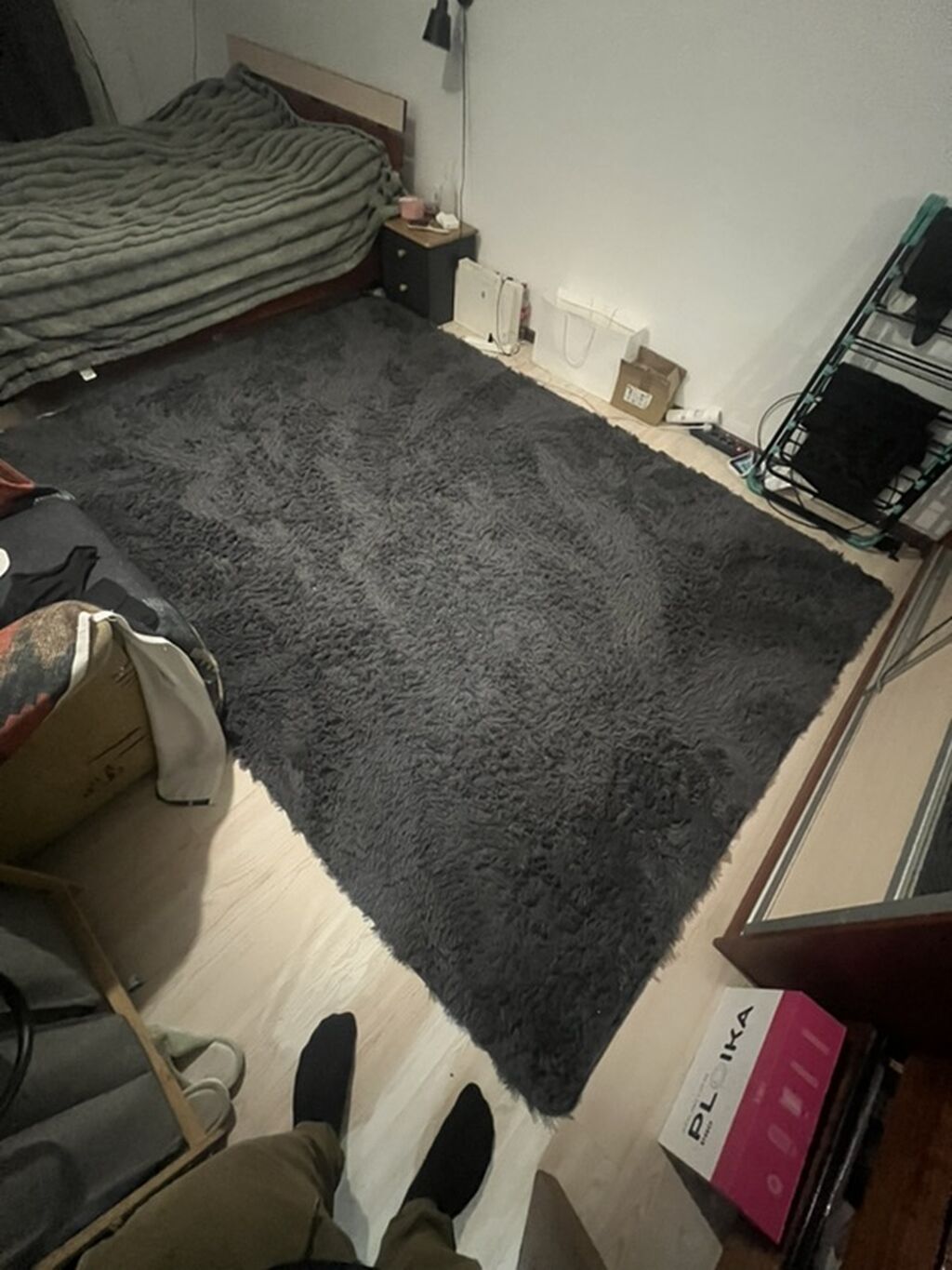 Пушистый ковер Fluffy Carpet, цвет серый. Ковёр: 200х300 см 3000 с -: фото 2