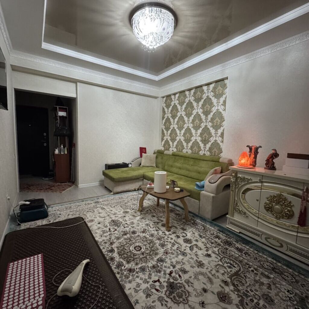 1 комната, 46 м², Асанбай мкр Элитка, 11 этаж, Старый ремонт: фото 1