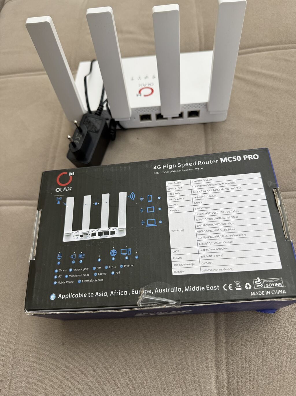Маршрутизатор OLAX 4G High Speed Router MC50 PRO Ключевые: фото 2