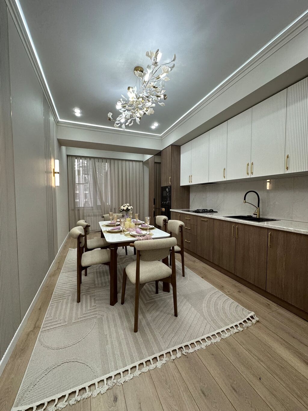 3 комнаты, 107 м², Асанбай мкр Элитка, 11 этаж, Дизайнерский ремонт: фото 4
