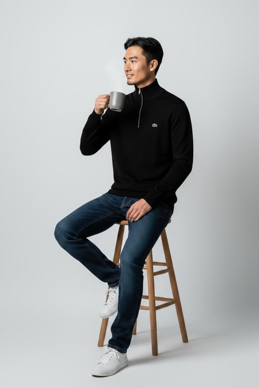 Мужской свитер, M, L, XL, Lacoste, Новый, цвет - Черный, Самовывоз, Платная доставка: фото 5