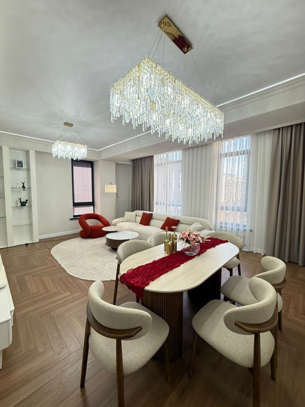 3 комнаты, 104 м², Асанбай мкр Элитка, 9 этаж, Дизайнерский ремонт: фото 3