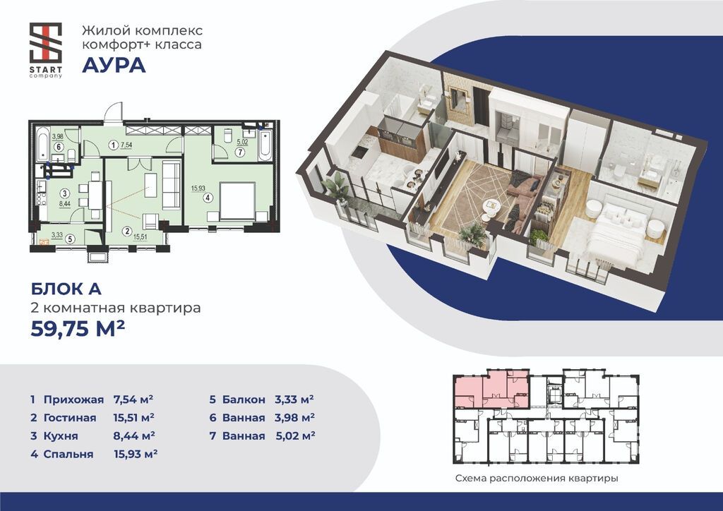 2 комнаты, 60 м², Аламедин-1 мкр 5 этаж, ПСО (под самоотделку): фото 2