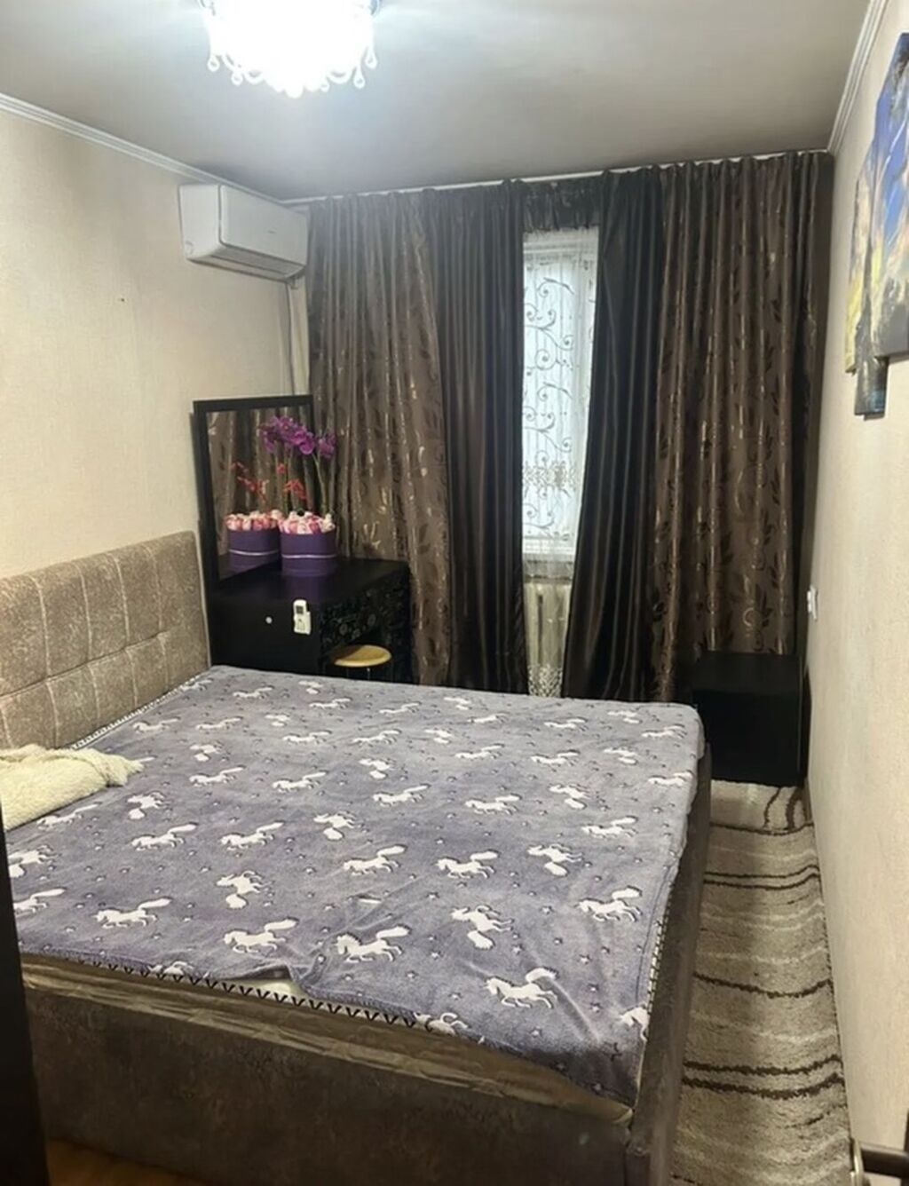 2 комнаты, 43 м², Дордой Плаза ТРЦ 104 серия, 5 этаж, Косметический ремонт: фото 4