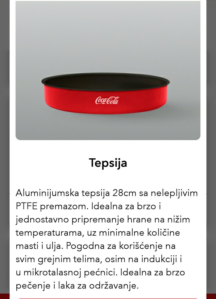 Šerpe: COCA-COLA TEPSIJA na lalafo.rs COCA-COLA TEPSIJA - Novi Sad