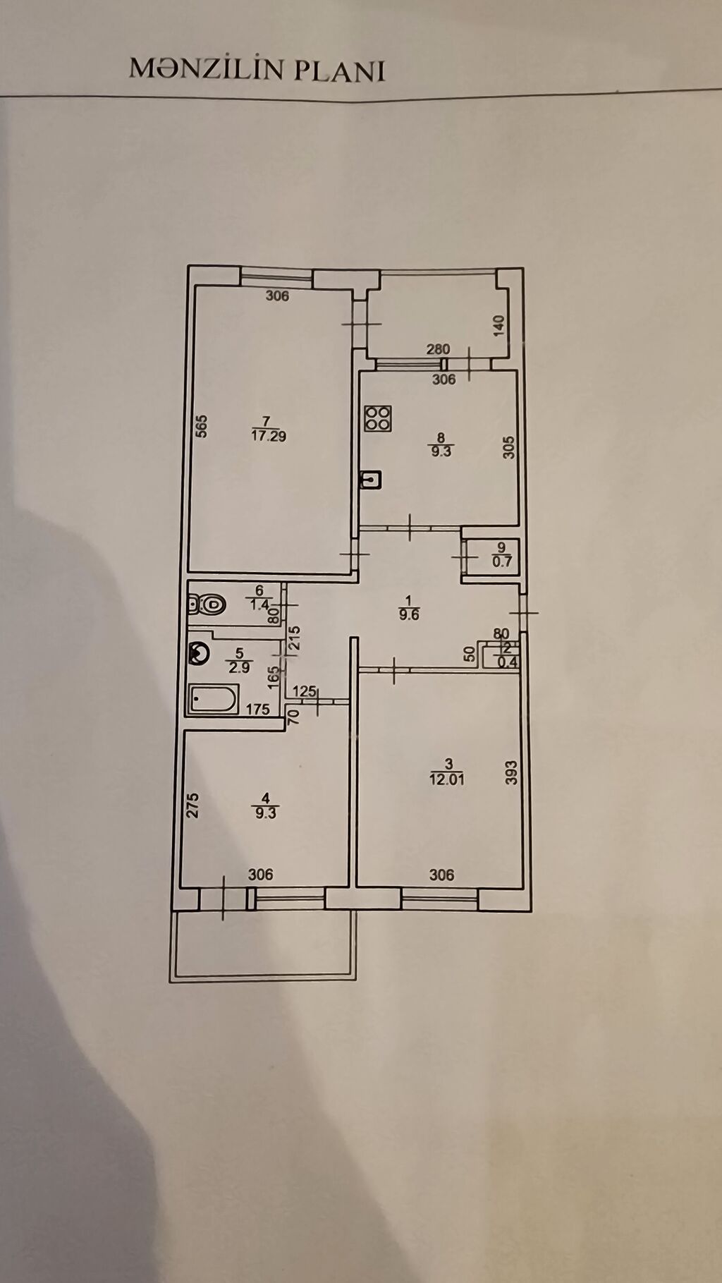 22 kv. m, 4 * 5 * 2 Metal