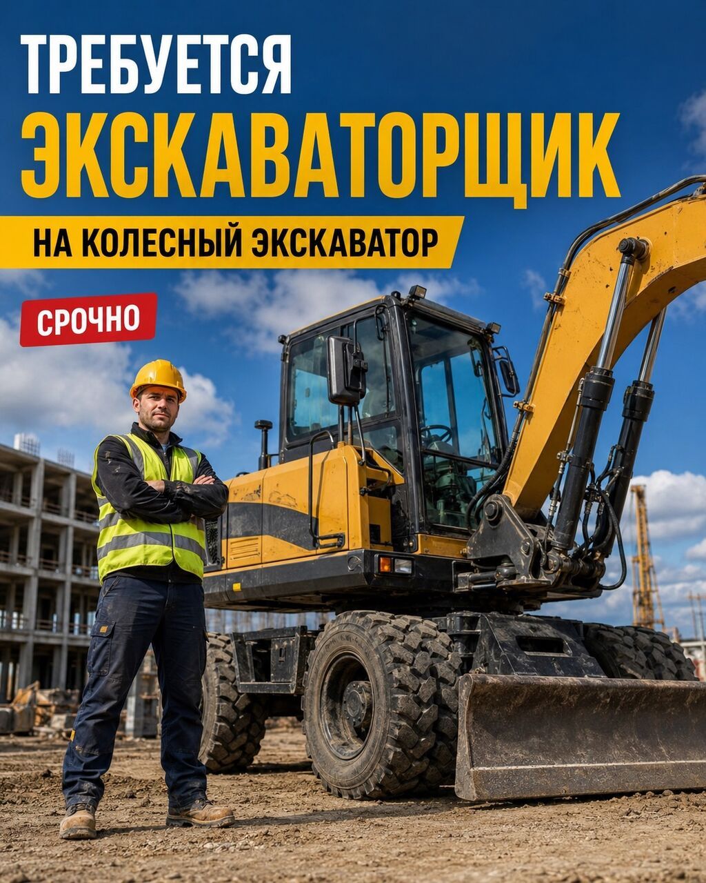 Требуется экскаваторщик на гусеничный экскаватор