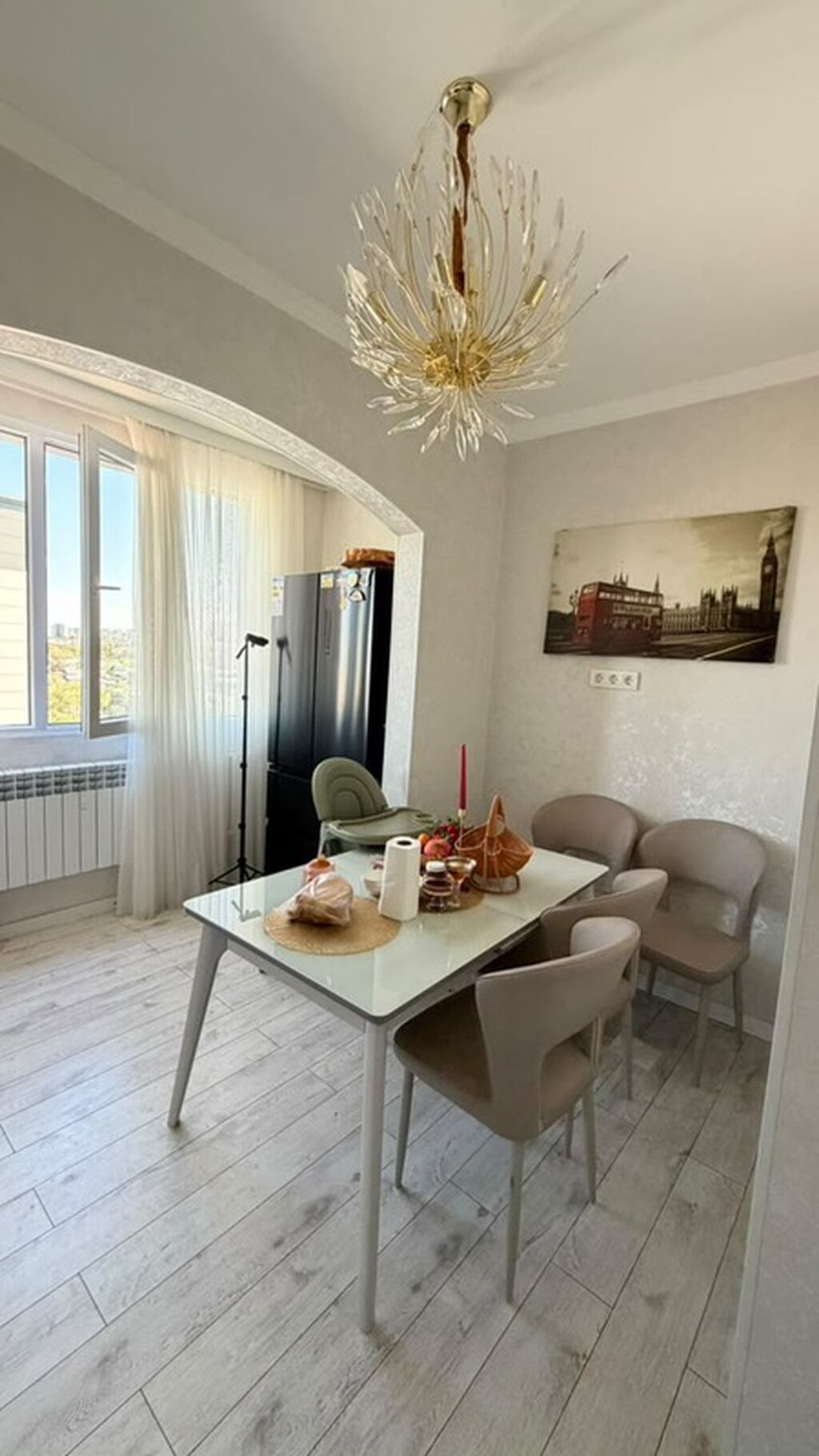 2 комнаты, 60 м², Пишпек 108 серия, 9 этаж, Дизайнерский ремонт: фото 4