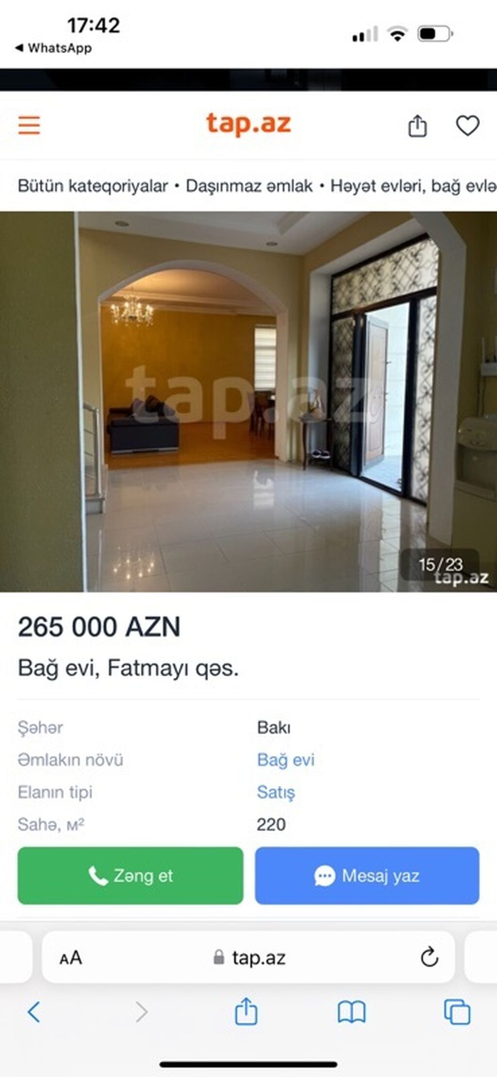 Bakı, Pirşağı qəs., 220 kv. m, 5 otaqlı, Hovuzlu, Artezian quyusu