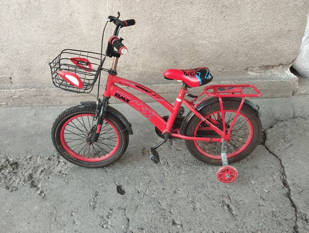 Детский велосипед BMX MX, красный - Колеса примерно 16" с широкими: фото 2