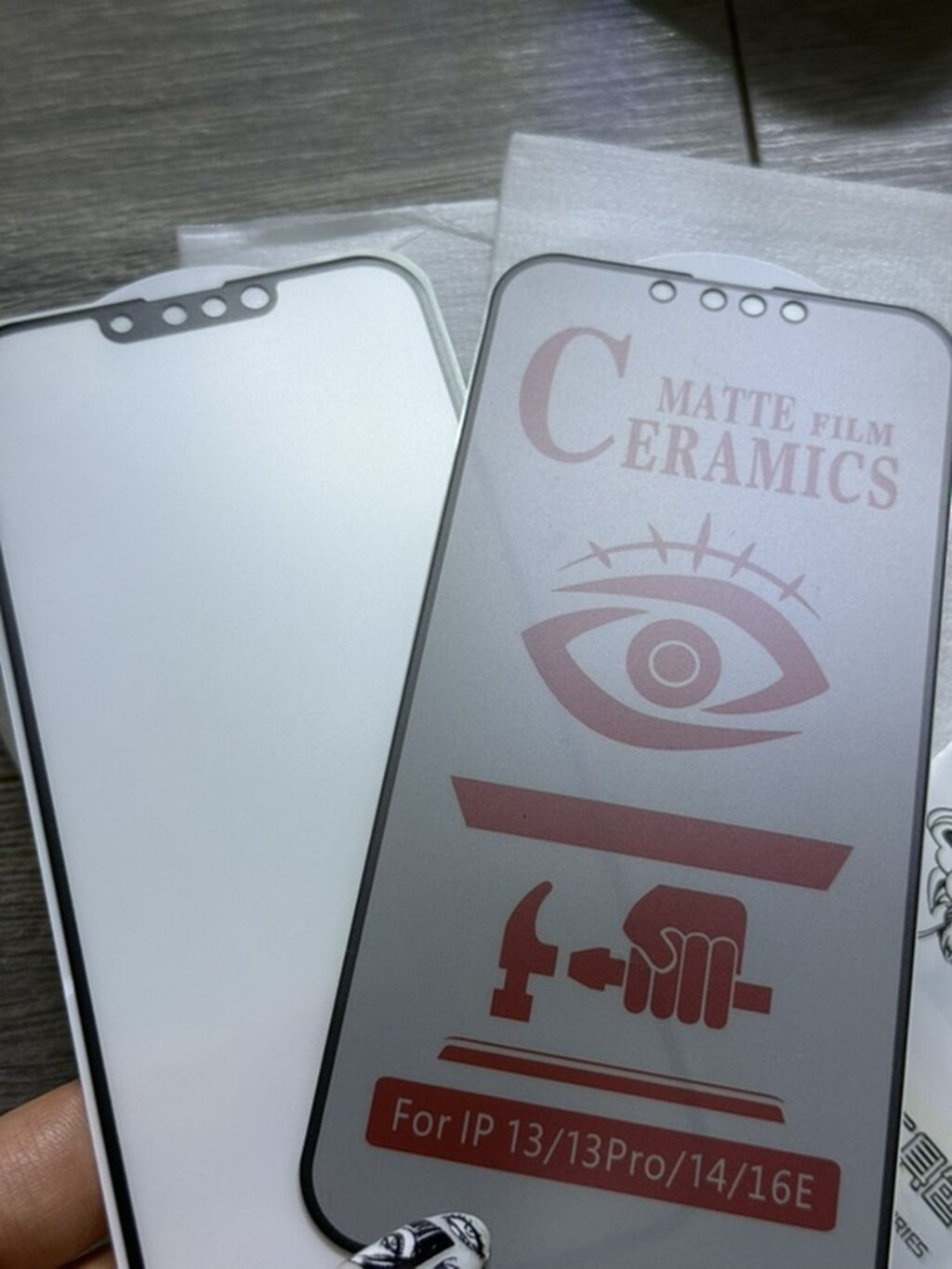 Набор аксессуаров для iPhone 13 Pro — 3 защитной матовой пленки на: фото 4