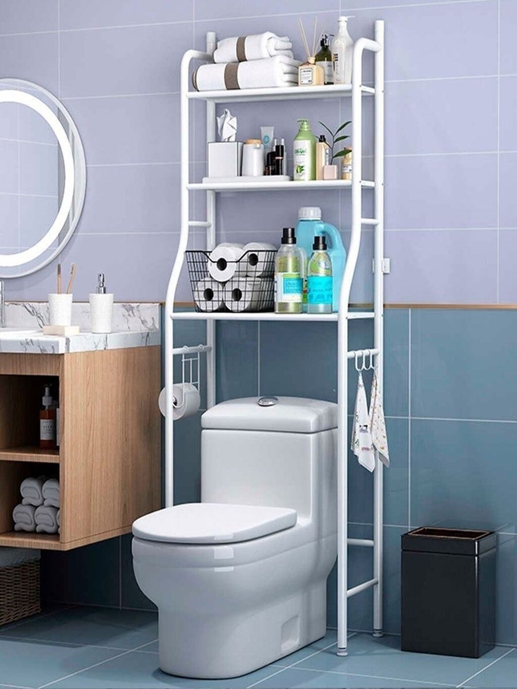 Как обеспечить ванную комнату полками без сверления стен: простое решение