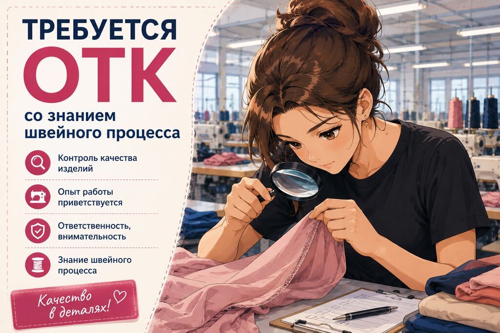 Специалист ОТК со знанием швейного процесса: фото 5