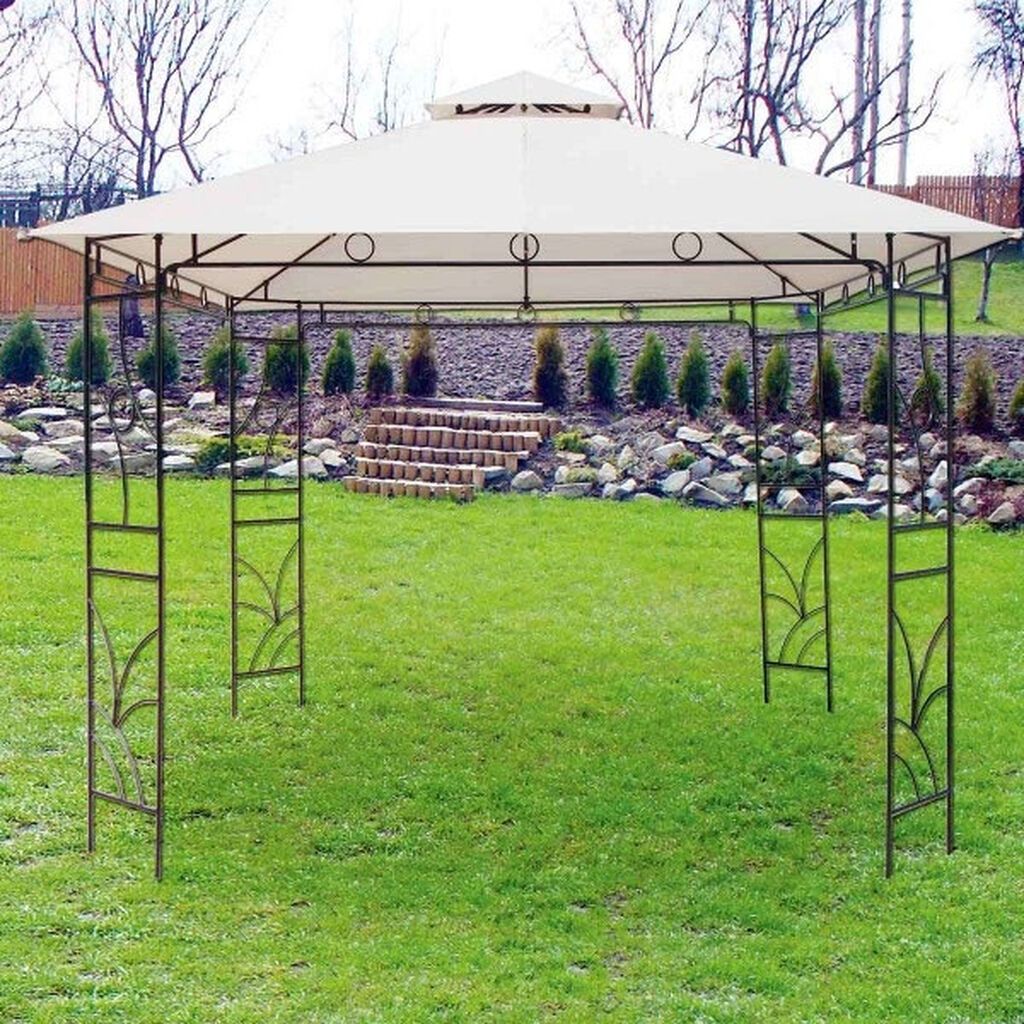 Suncobrani, tende i paviljoni: Zamensko platno za paviljon 3x3 m (300 x 300 cm) - Boja: svetlo bež -