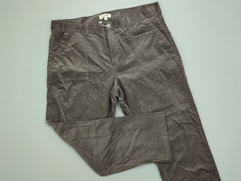 Spodnie: Spodnie 4XL (EU 48), stan - Idealny, wzór - Jednolity kolor, kolor - Brązowy — 1