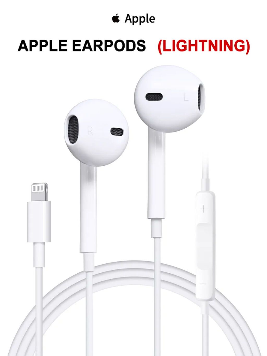 Проводные вкладыши наушники, Apple, Б/у, цвет - Белый