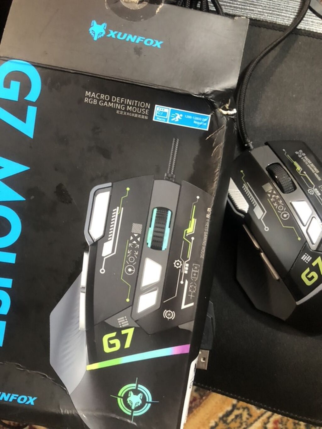 Игровая проводная мышь XUNFOX G7 - Тип: RGB Gaming Mouse с: фото 2