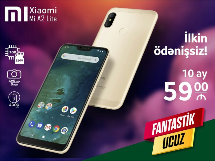 Xiaomi: Xiomi Mi A2 Lite Kreditle Unvana Catdirilma yalmiz bakiya - lalafo.az Bakı şəhərində Xiomi Mi A2 Lite Kreditle Unvana Catdirilma yalmiz bakiya