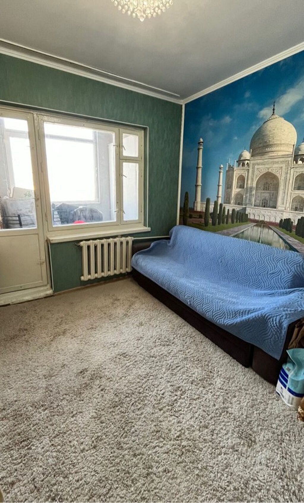 2 комнаты, 52 м², Асанбай мкр 106 серия, 9 этаж, Свежий ремонт: фото 6