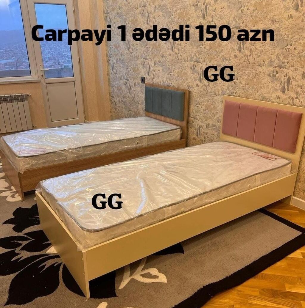 Tək nəfərlik çarpayı - Ölçü: standart tək nəfərlik - Material
