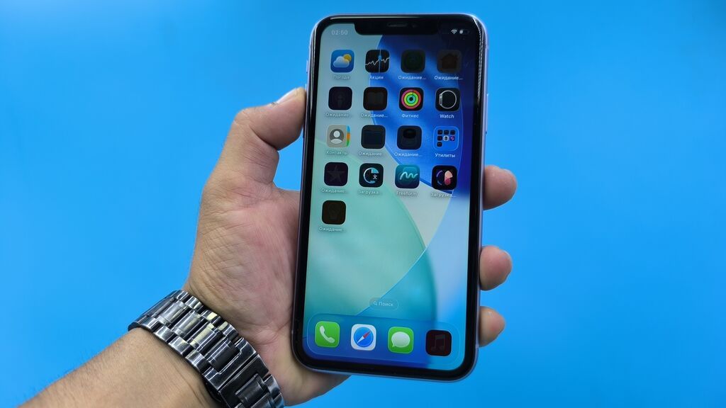 IPhone 11, Б/у, Blue Titanium, Защитное стекло, Чехол, 75 %: фото 5