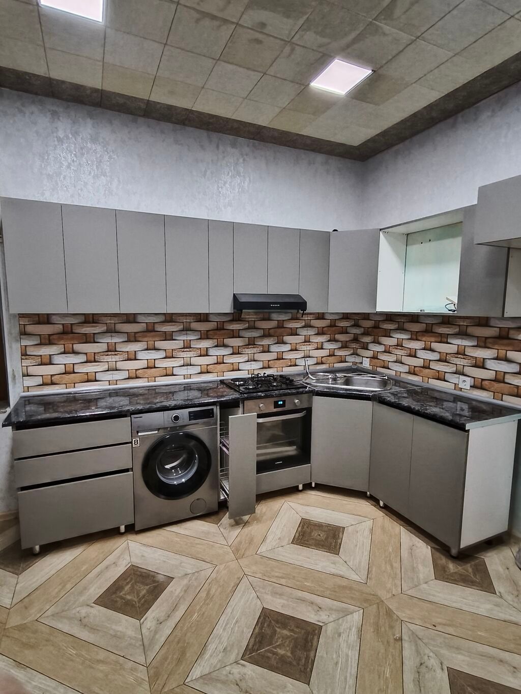 Sifarişlə mətbəx dəsti, Özü çəkən petlələr, Mat laminat, Kredit yoxdur, Pulsuz çatdırılma