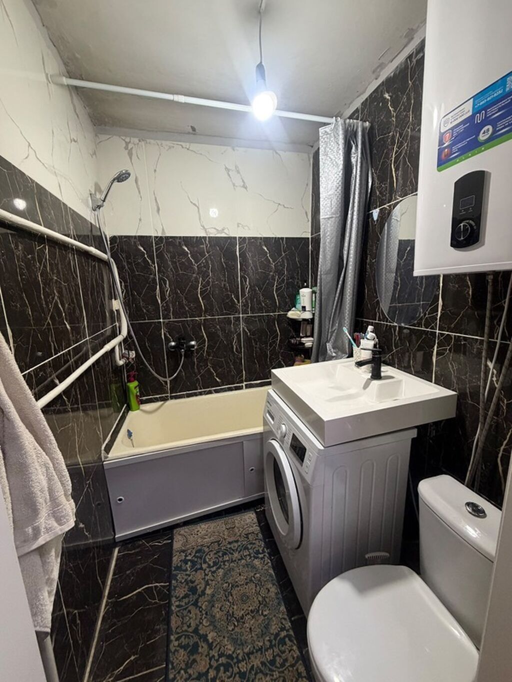 2 комнаты, 53 м², Ошский рынок / базар Индивидуалка, 4 этаж, Евроремонт: фото 2